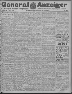 Münchner neueste Nachrichten Mittwoch 5. Juni 1907