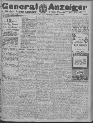 Münchner neueste Nachrichten Samstag 8. Juni 1907