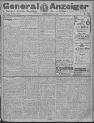 Münchner neueste Nachrichten Dienstag 11. Juni 1907