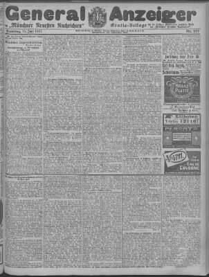 Münchner neueste Nachrichten Samstag 15. Juni 1907