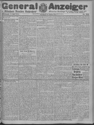 Münchner neueste Nachrichten Mittwoch 19. Juni 1907