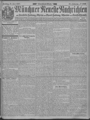 Münchner neueste Nachrichten Freitag 21. Juni 1907