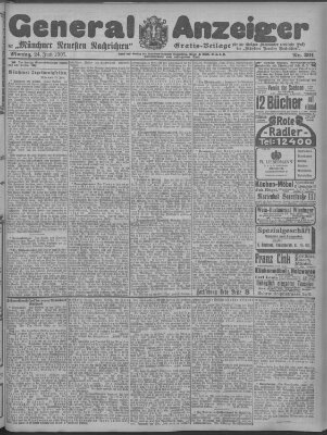 Münchner neueste Nachrichten Montag 24. Juni 1907