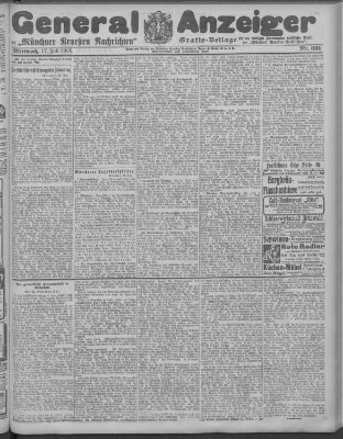 Münchner neueste Nachrichten Mittwoch 17. Juli 1907