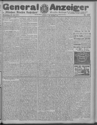 Münchner neueste Nachrichten Samstag 20. Juli 1907