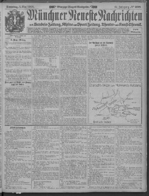 Münchner neueste Nachrichten Sonntag 3. Mai 1908