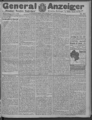 Münchner neueste Nachrichten Donnerstag 7. Mai 1908