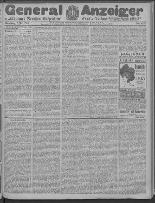 Münchner neueste Nachrichten Samstag 9. Mai 1908