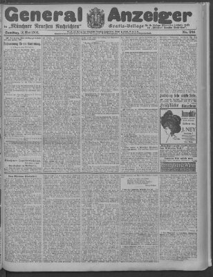 Münchner neueste Nachrichten Samstag 16. Mai 1908