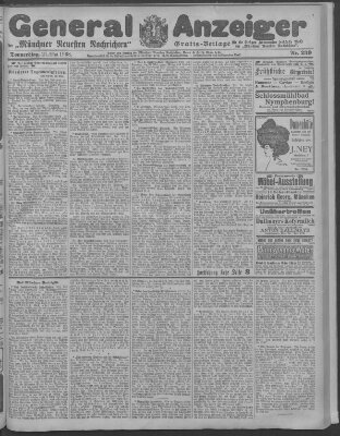 Münchner neueste Nachrichten Donnerstag 21. Mai 1908