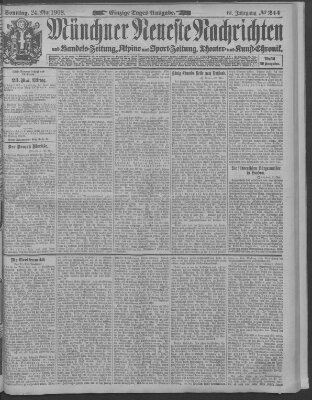 Münchner neueste Nachrichten Sonntag 24. Mai 1908