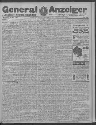 Münchner neueste Nachrichten Dienstag 26. Mai 1908