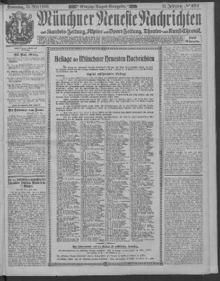 Münchner neueste Nachrichten Sonntag 31. Mai 1908