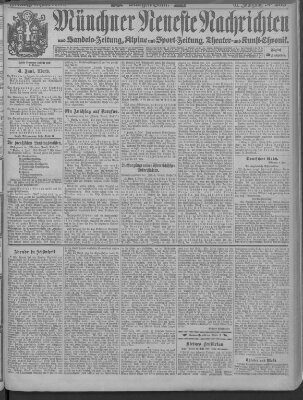 Münchner neueste Nachrichten Freitag 5. Juni 1908