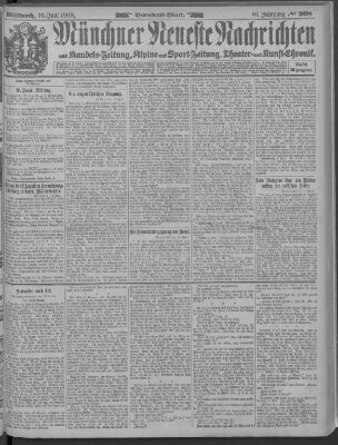 Münchner neueste Nachrichten Mittwoch 10. Juni 1908