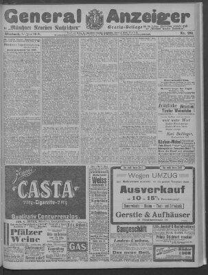 Münchner neueste Nachrichten Mittwoch 17. Juni 1908