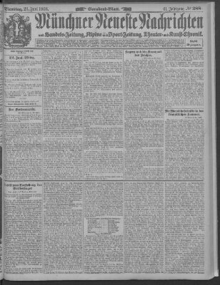 Münchner neueste Nachrichten Dienstag 23. Juni 1908