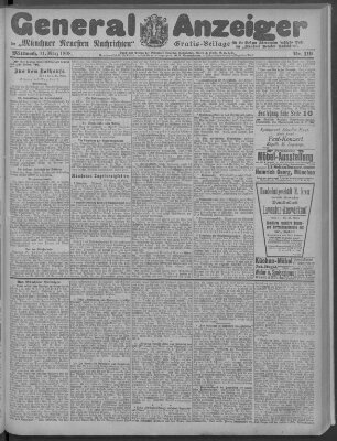 Münchner neueste Nachrichten Mittwoch 11. März 1908