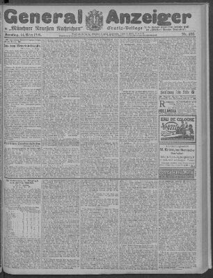 Münchner neueste Nachrichten Samstag 14. März 1908