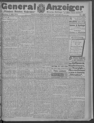 Münchner neueste Nachrichten Dienstag 17. März 1908