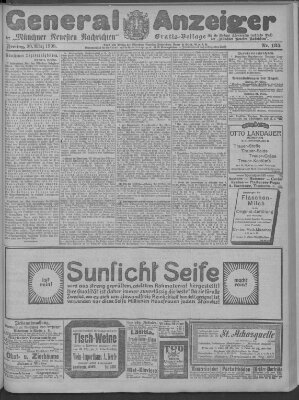 Münchner neueste Nachrichten Freitag 20. März 1908