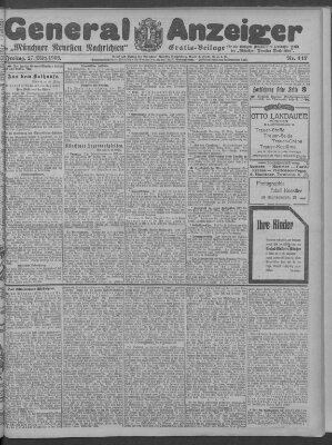 Münchner neueste Nachrichten Freitag 27. März 1908