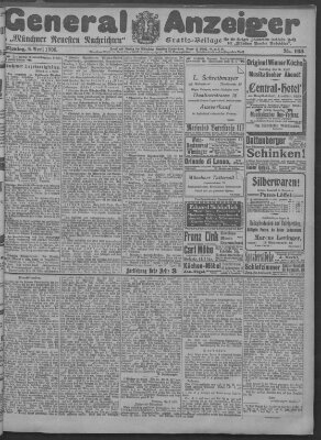 Münchner neueste Nachrichten Montag 6. April 1908