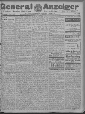 Münchner neueste Nachrichten Mittwoch 8. April 1908