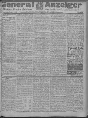 Münchner neueste Nachrichten Donnerstag 9. April 1908