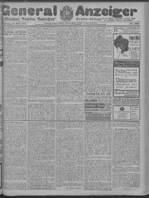 Münchner neueste Nachrichten Dienstag 28. April 1908