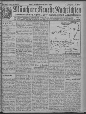 Münchner neueste Nachrichten Mittwoch 29. April 1908