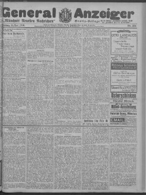 Münchner neueste Nachrichten Freitag 10. April 1908