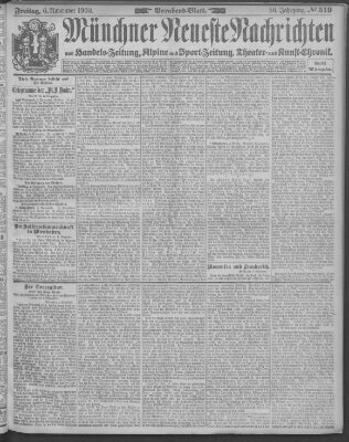 Münchner neueste Nachrichten Freitag 6. November 1903