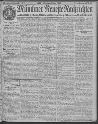 Münchner neueste Nachrichten Freitag 6. November 1903