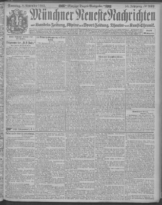 Münchner neueste Nachrichten Sonntag 8. November 1903