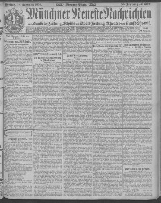 Münchner neueste Nachrichten Freitag 13. November 1903