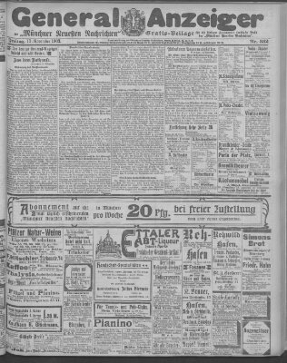 Münchner neueste Nachrichten Freitag 13. November 1903