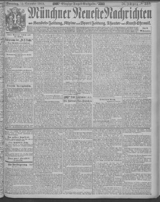 Münchner neueste Nachrichten Sonntag 15. November 1903