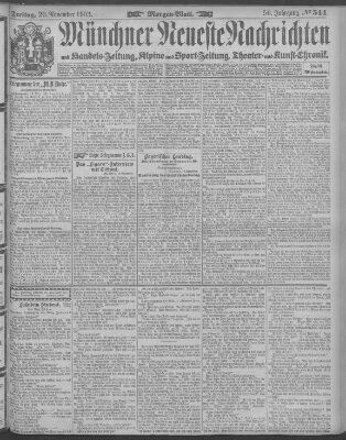 Münchner neueste Nachrichten Freitag 20. November 1903