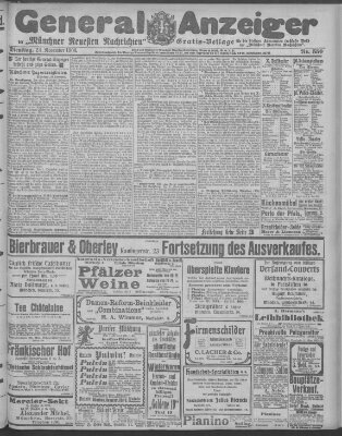 Münchner neueste Nachrichten Dienstag 24. November 1903