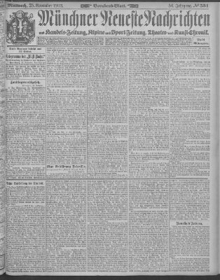 Münchner neueste Nachrichten Mittwoch 25. November 1903