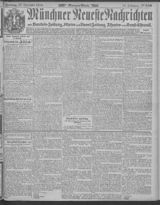 Münchner neueste Nachrichten Freitag 27. November 1903