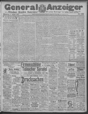 Münchner neueste Nachrichten Dienstag 4. August 1903