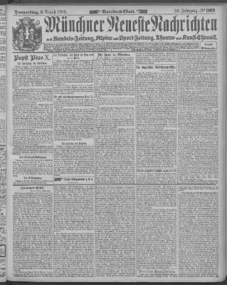 Münchner neueste Nachrichten Donnerstag 6. August 1903