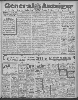 Münchner neueste Nachrichten Dienstag 18. August 1903