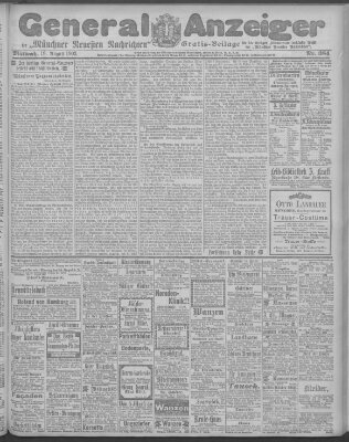 Münchner neueste Nachrichten Mittwoch 19. August 1903