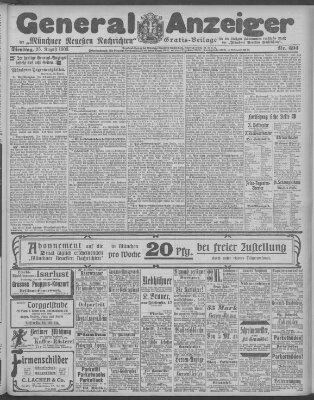 Münchner neueste Nachrichten Dienstag 25. August 1903