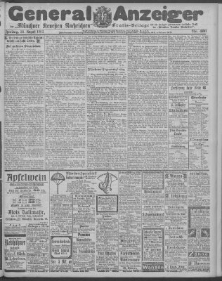 Münchner neueste Nachrichten Freitag 28. August 1903