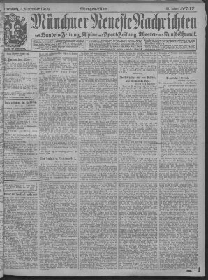 Münchner neueste Nachrichten Mittwoch 4. November 1908