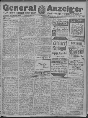 Münchner neueste Nachrichten Dienstag 10. November 1908